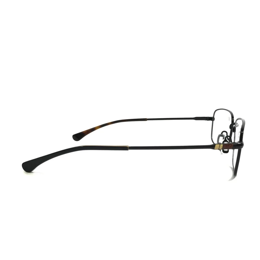 Nike Eyeglasses Frames 8205 001 Shiny Black Rectangle Wire Rim 54-14-140
